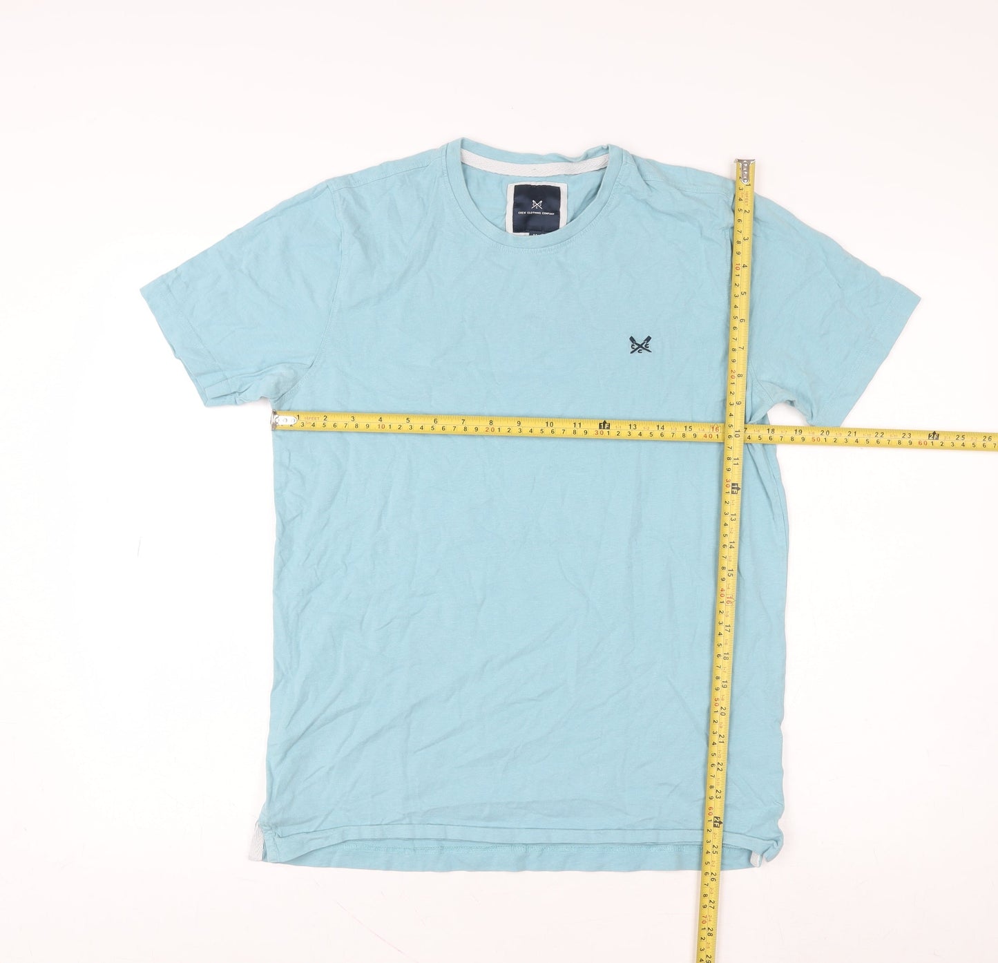 Crew Clothing Women Blue Medium Cotton Basic T-Shirt