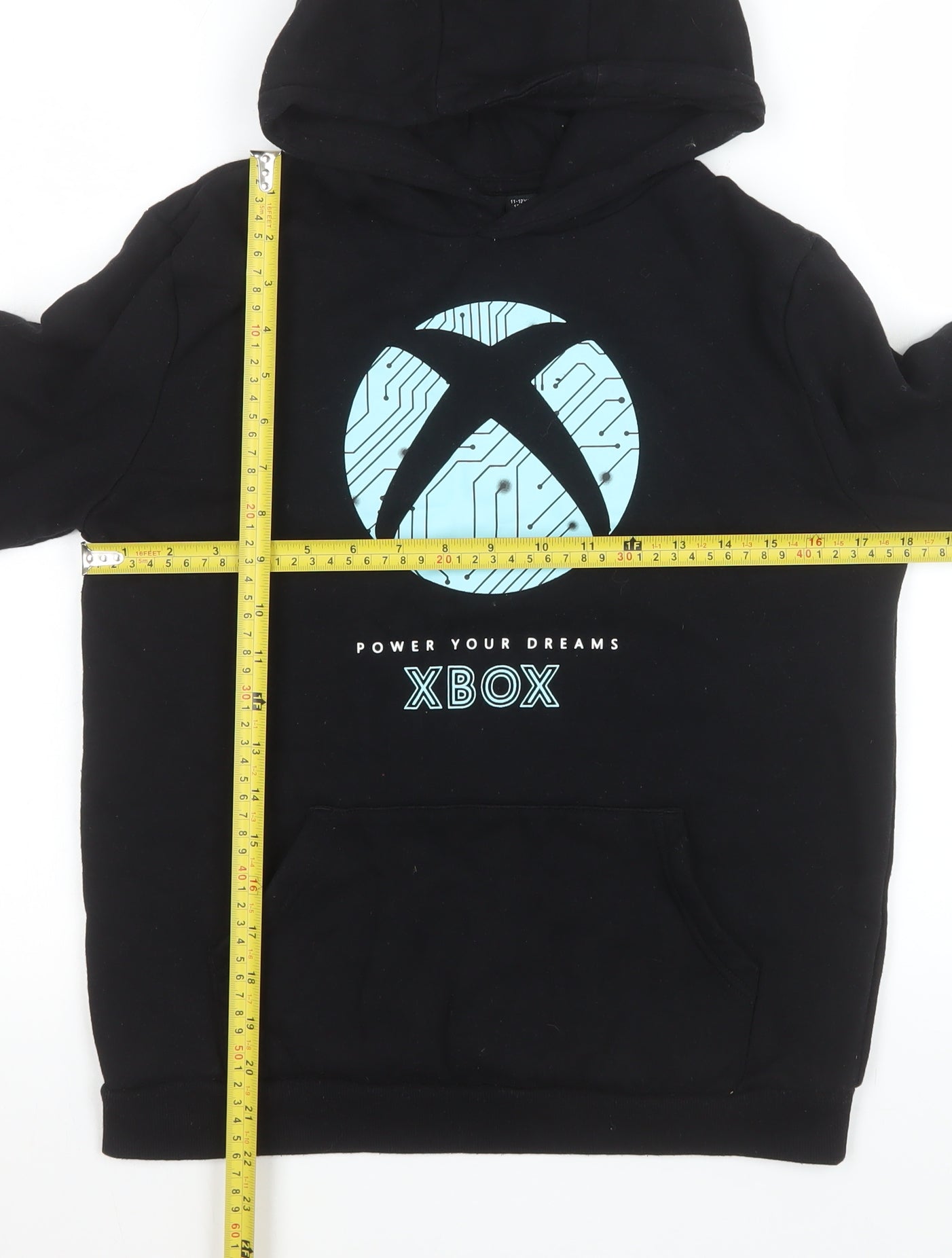 Xbox Boys Black Pullover Hoodie 11-12 Years Fleece Graphic Print