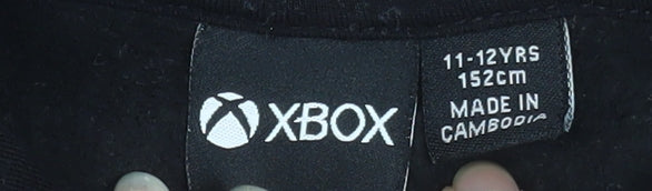 Xbox Boys Black Pullover Hoodie 11-12 Years Fleece Graphic Print