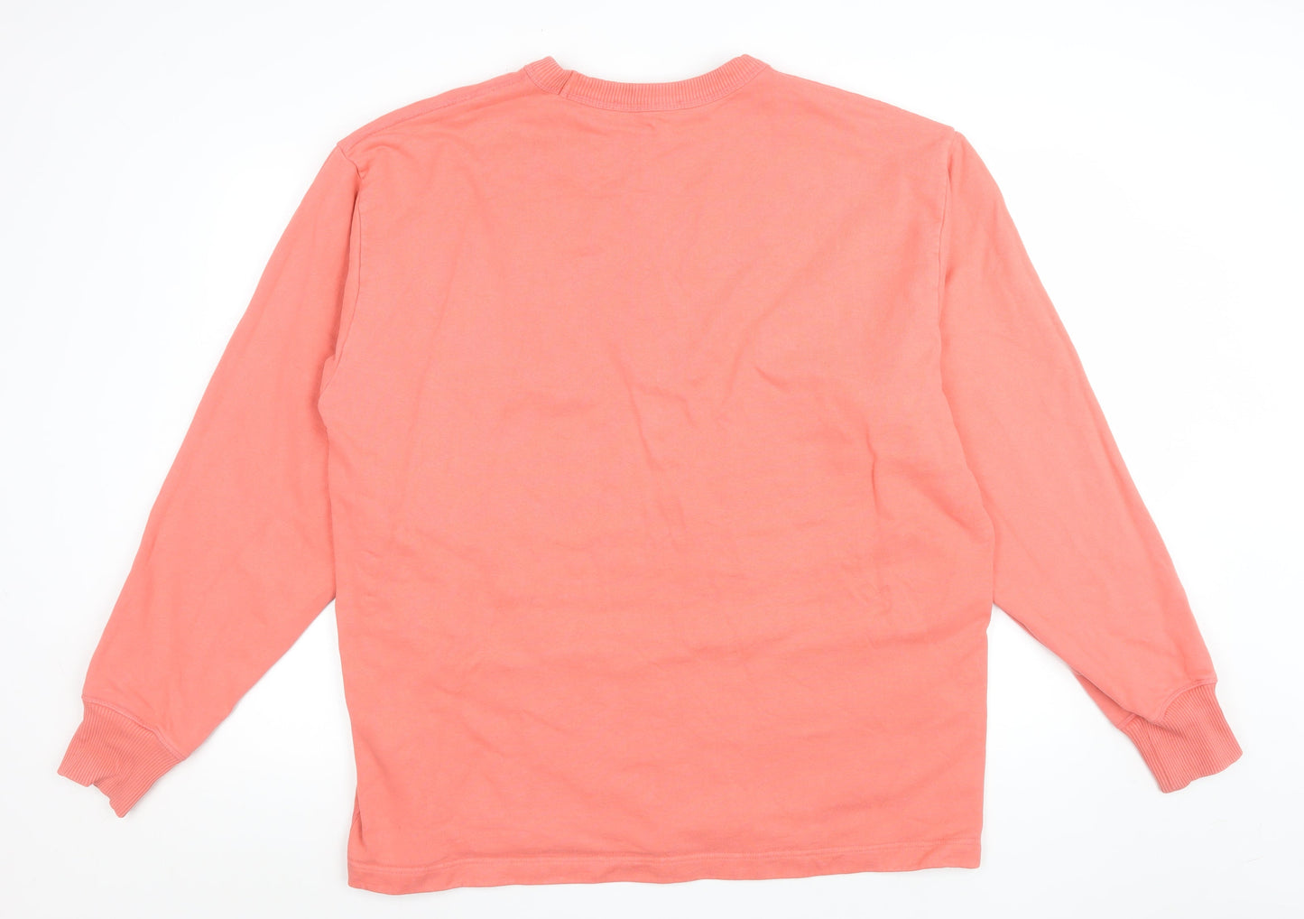 Acne Studios Women Coral Pink Cotton Pullover Sweatshirt M