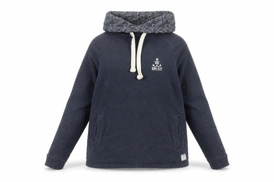 Quba & Co Navy Blue Women's Size 8 Pullover Hoodie with Anchor Logo