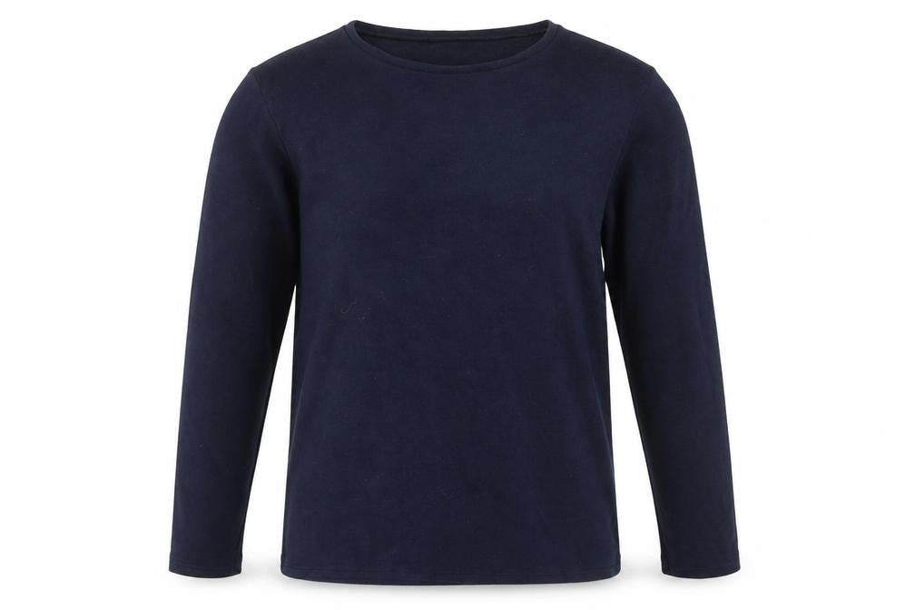 Marks & Spencer Men's Navy Long Sleeve Crew Neck T-Shirt Size 22 Regular Fit