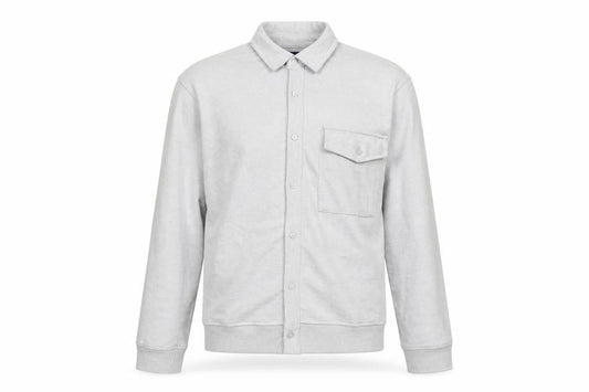 Harry Brown Men’s Grey Loose Fit Long Sleeve Button-Up Shirt Size S
