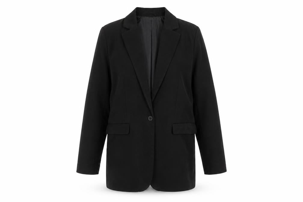 H&M Women’s Black Blazer Jacket Size UK 14+ Classic Single-Breasted
