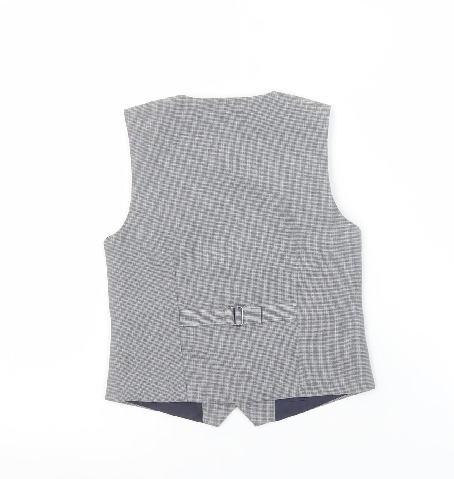 Next Boys Grey Check Waistcoat 4-5 Years Formal Wedding Suit Vest