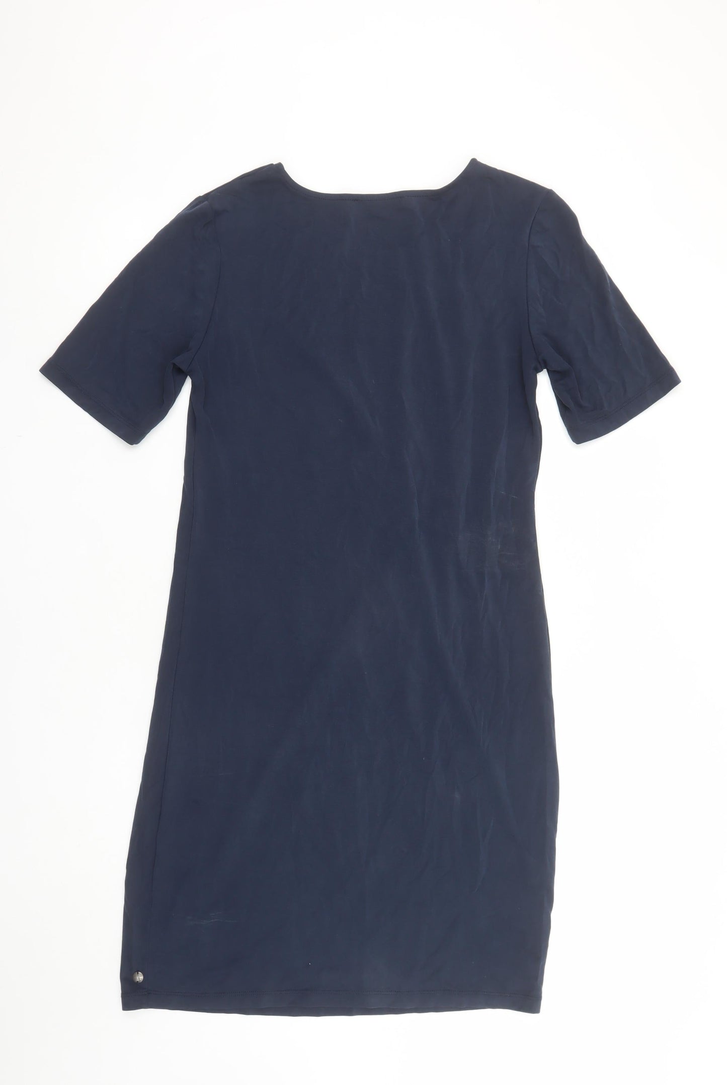 Garcia Women's Blue Sheath Dress M Knee Length Short Sleeve Workwear
