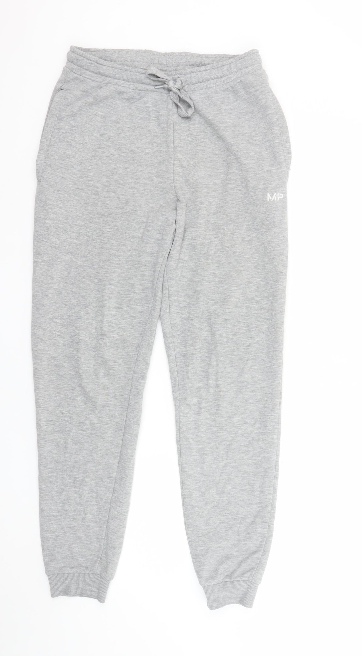 MP Women Grey Jogger Trousers S Jersey Elastic Waist Comfort Fit