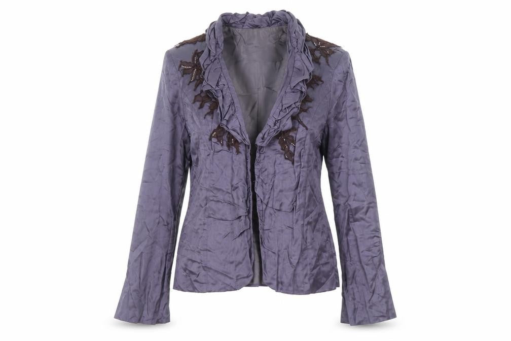 Linea Raffaelli Women’s Purple Blazer Jacket Size 16 Tailored Formal