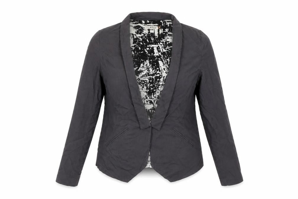 Lost & Found Women's Black Size 8 Tencel Blazer Jacket