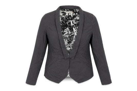 Lost & Found Women's Black Size 8 Tencel Blazer Jacket