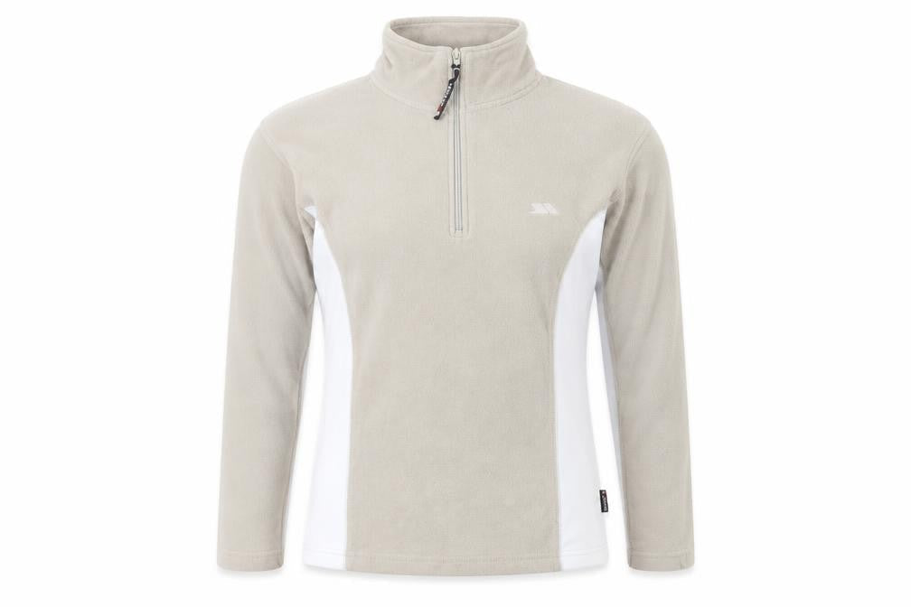 Trespass Womens Beige White 1/2 Zip Fleece Pullover Sweatshirt M