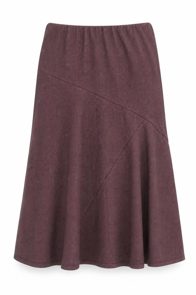 Bonmarché Women's Purple A-Line Midi Skirt Size 14 Polyester