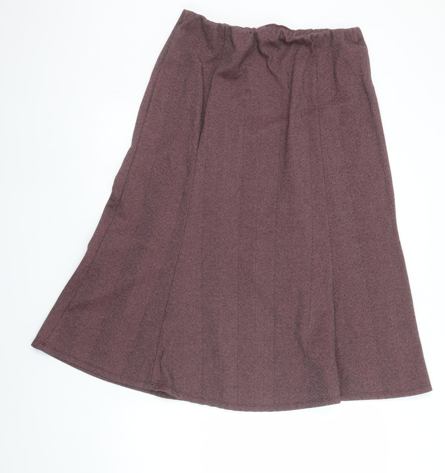 Bonmarché Women's Purple A-Line Midi Skirt Size 14 Polyester