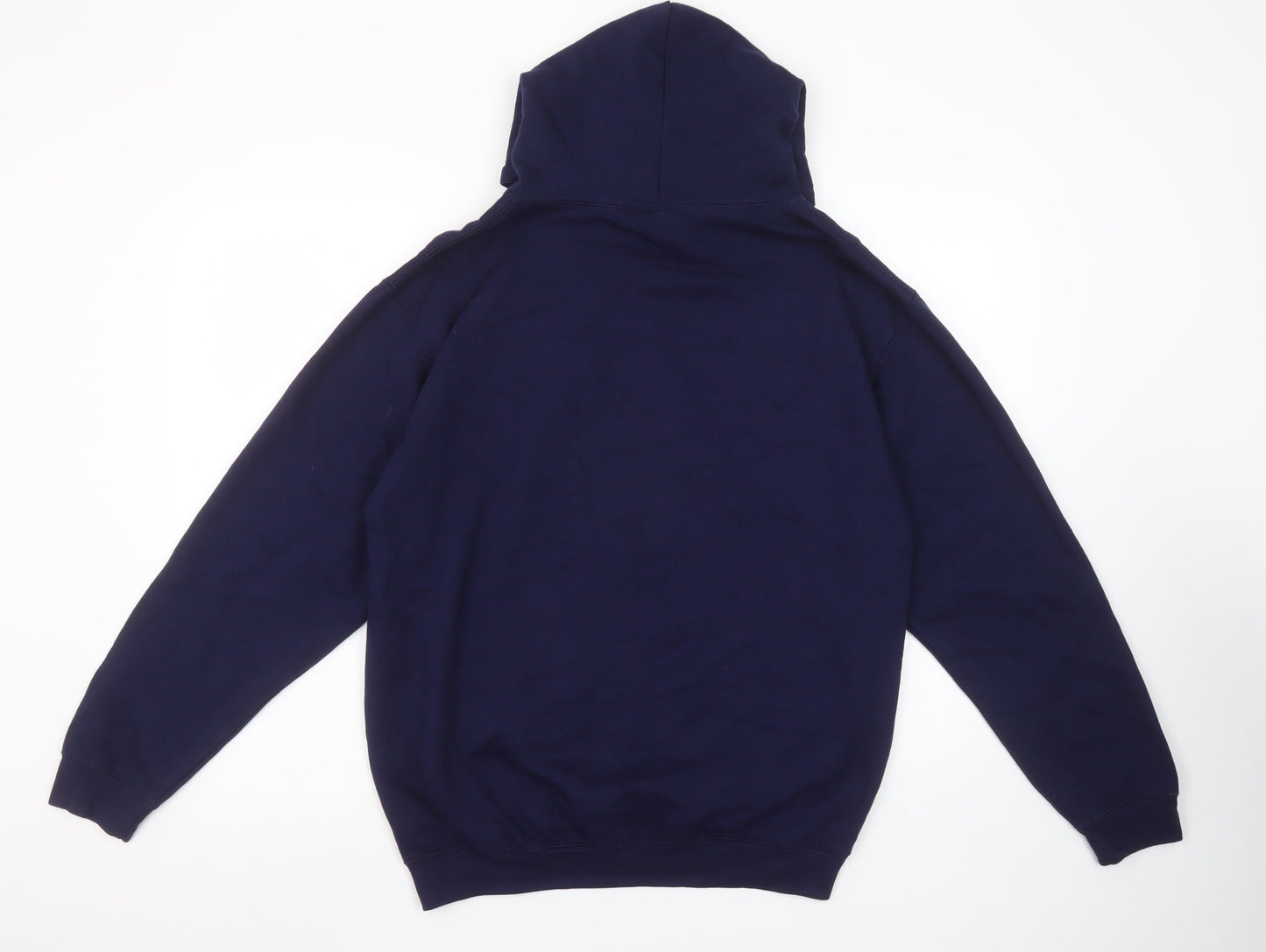 Just Hoods AWDis Women's Navy Pullover Hoodie M Loading Graphic Cotton Blend