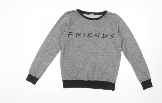 Friends The TV Series Women's Grey Crew Neck Pullover Sweatshirt Size 6