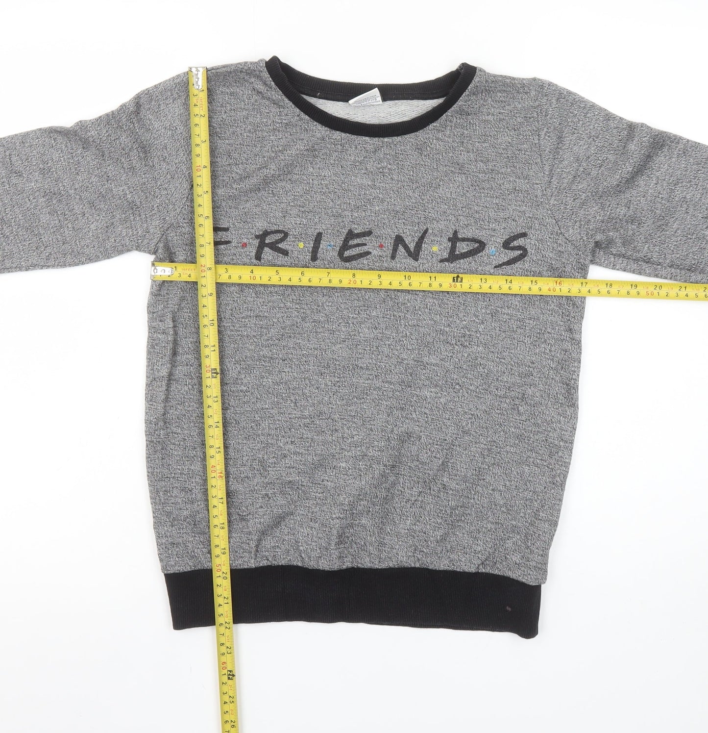 Friends The TV Series Women's Grey Crew Neck Pullover Sweatshirt Size 6