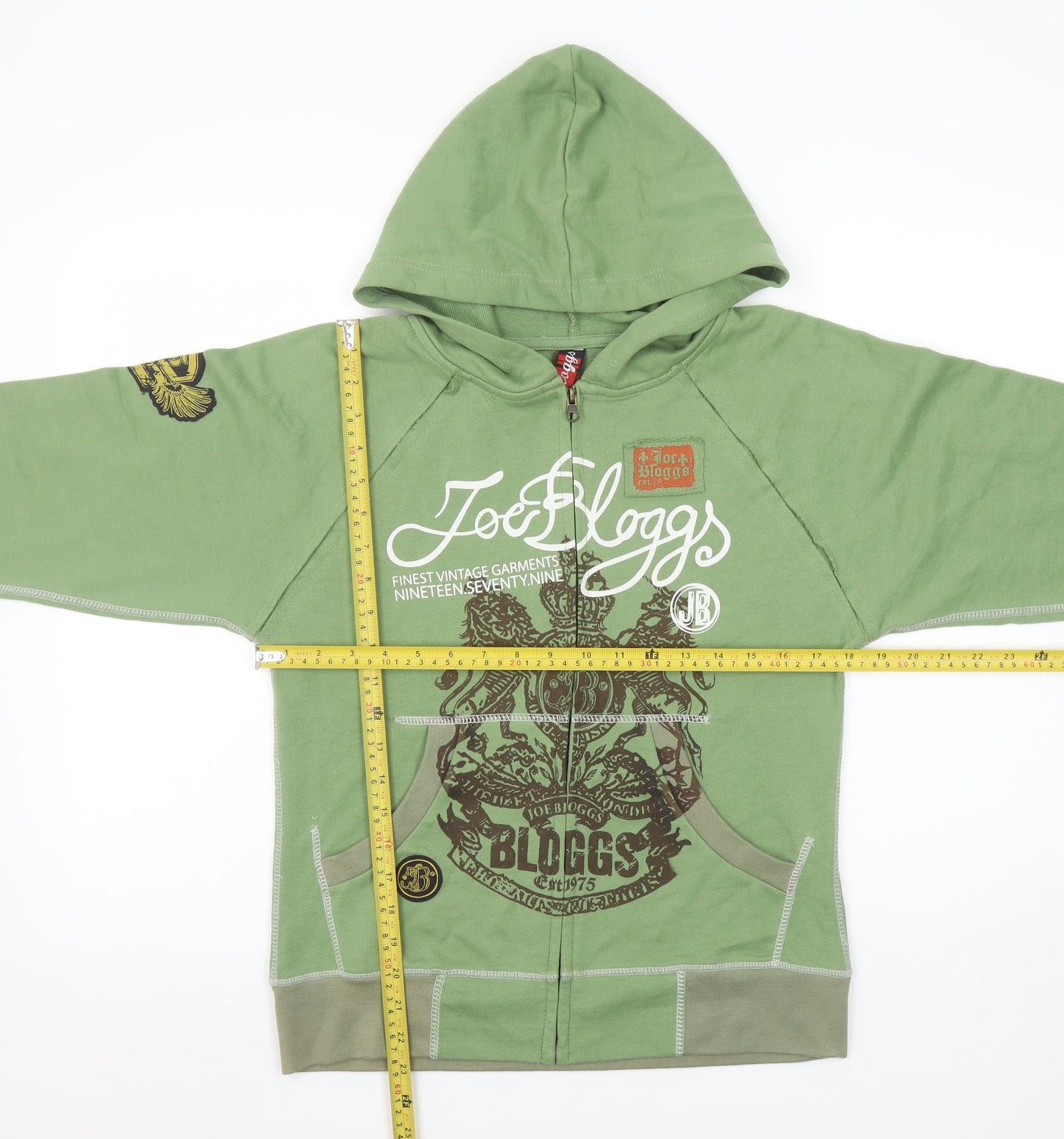 Joe Bloggs Boys Aspen Green Full Zip Hoodie 10-11 Years Cotton Blend