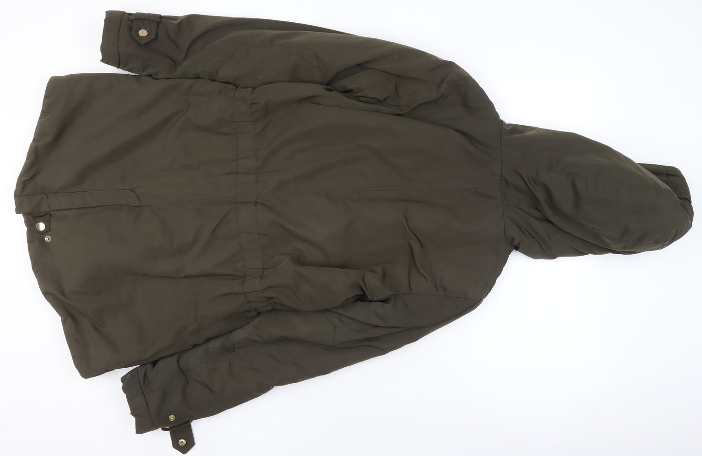 ONLY Womens Green Parka Jacket Size S Hooded Mid-Length Winter Coat