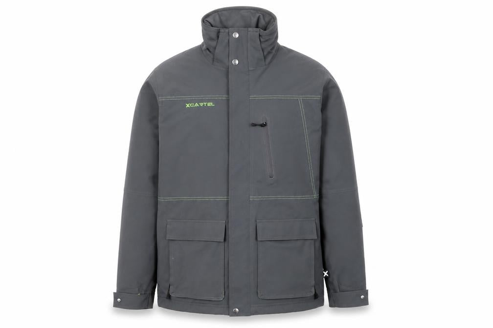 XCARTEL Mens Grey Waterproof Hooded Parka Jacket L Regular Fit