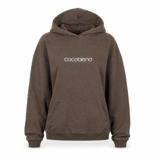 Cocoblend Women Brown Pullover Hoodie Size M Cotton Casual Lined
