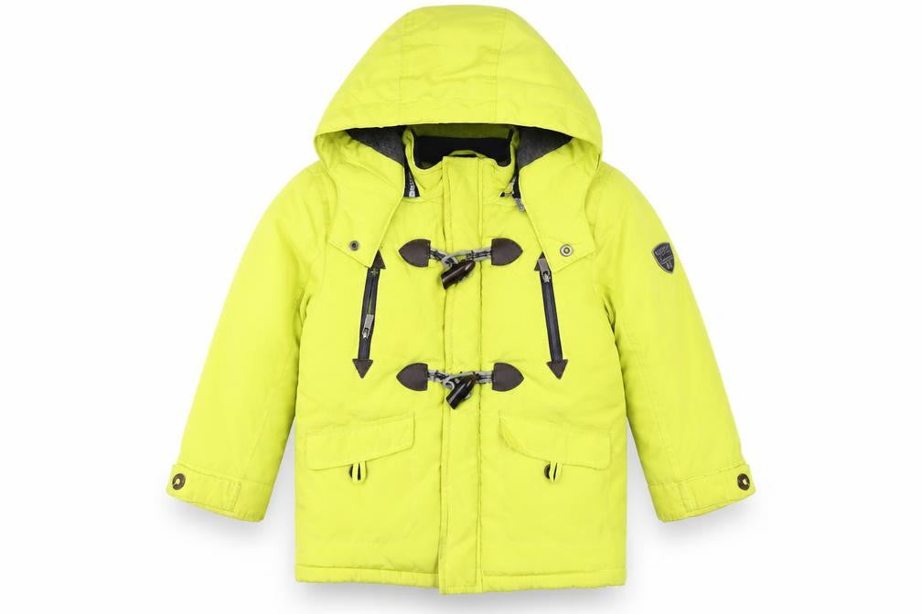 Mayoral Boys Yellow Hooded Duffle Coat 2 Years Polyester Winter Jacket