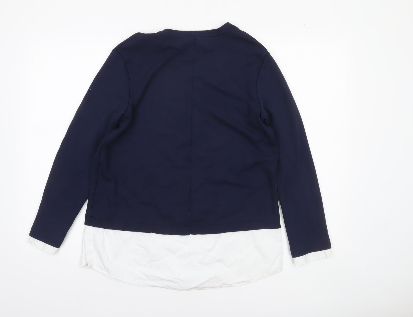 Gallery Women’s Blue Long Sleeve Layered Style Blouse Size S