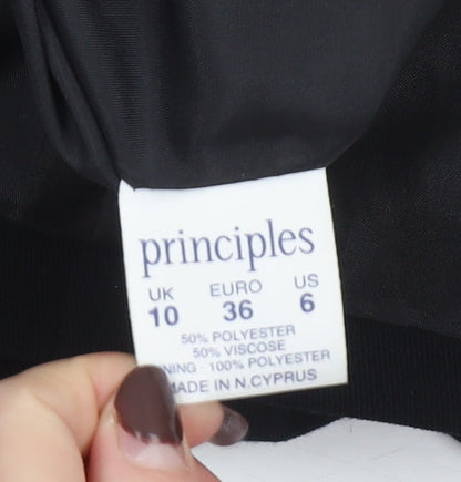Brand and care label for Principles Women’s Black, size UK 10, Tailored Single-Breasted Suit Jacket