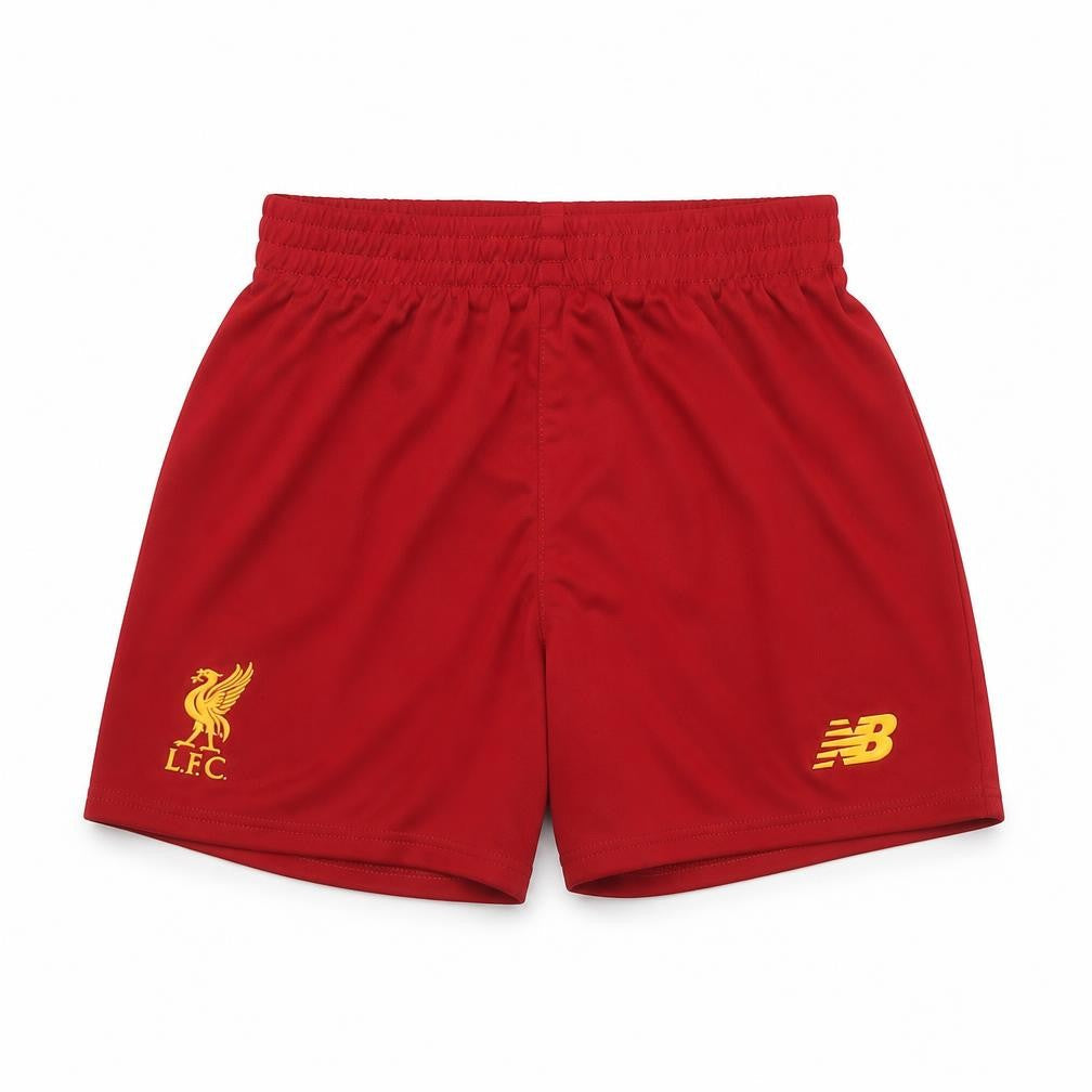 New Balance Boys Red Liverpool FC Athletic Shorts 2/3Y Polyester Activewear