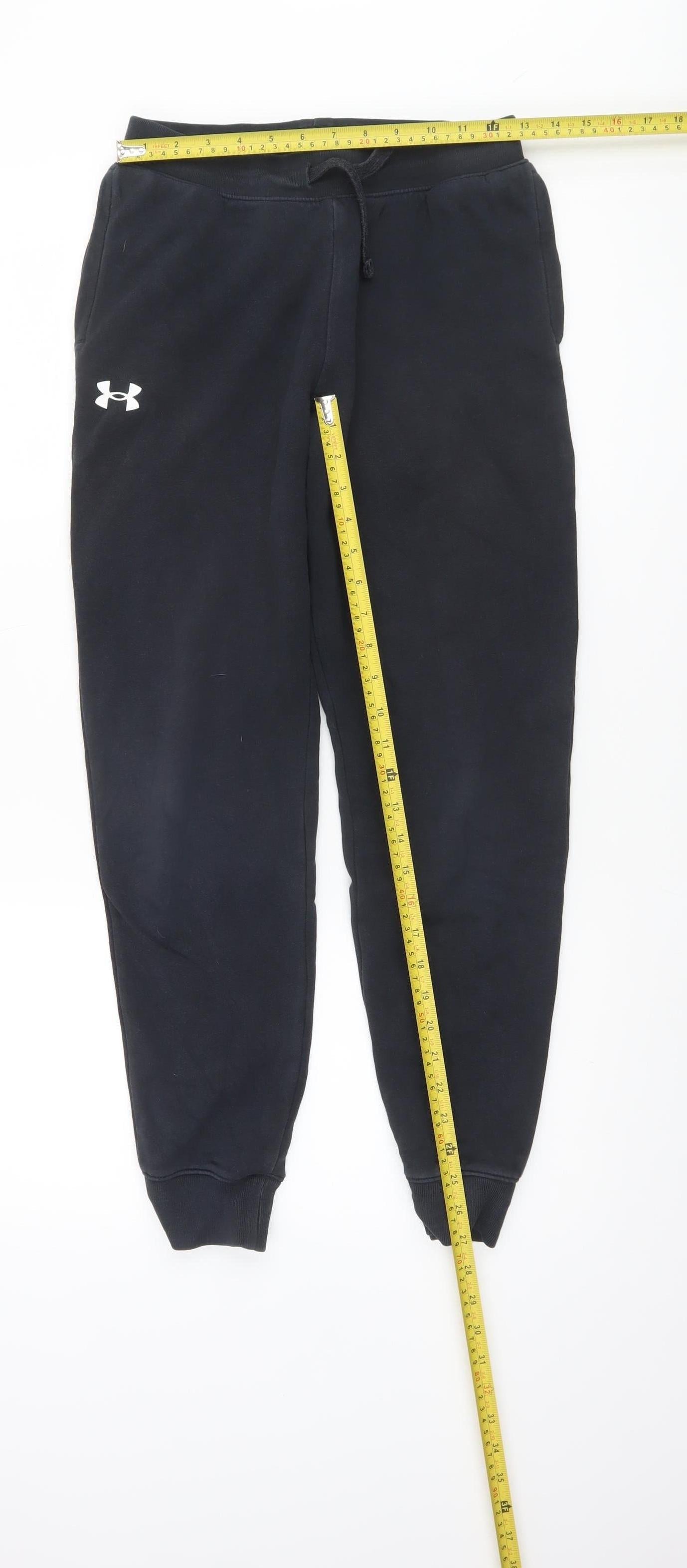 Under Armour Boys Black Jogger Fleece Trousers Size 12 Years