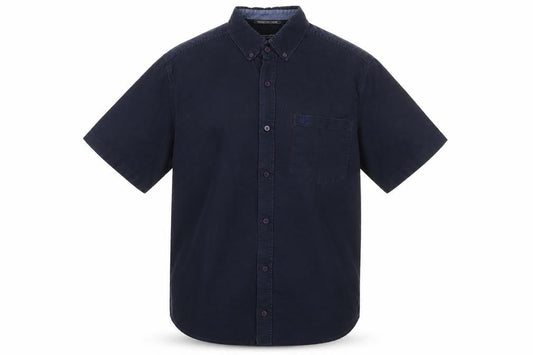 Drift King Men's Blue Classic Fit Short Sleeve Button-Up Shirt L