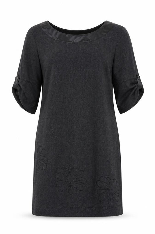 FatFace Women’s Grey Wool Blend Knee Length Shift Dress Size 12