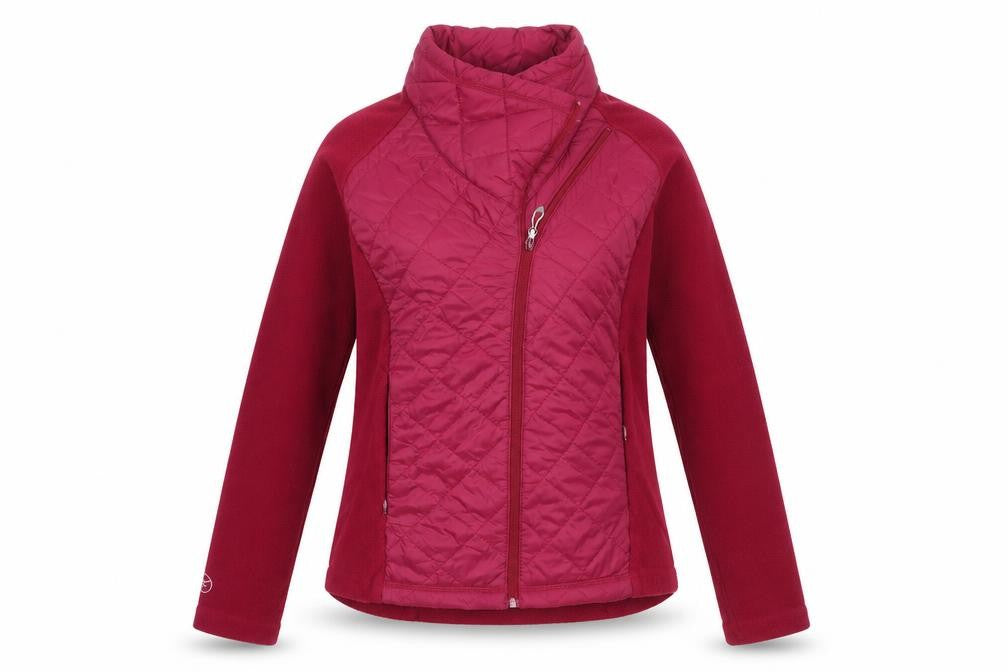 Regatta Women's Burgundy Quilted Fleece Jacket UK 12 Full Zip Outdoor