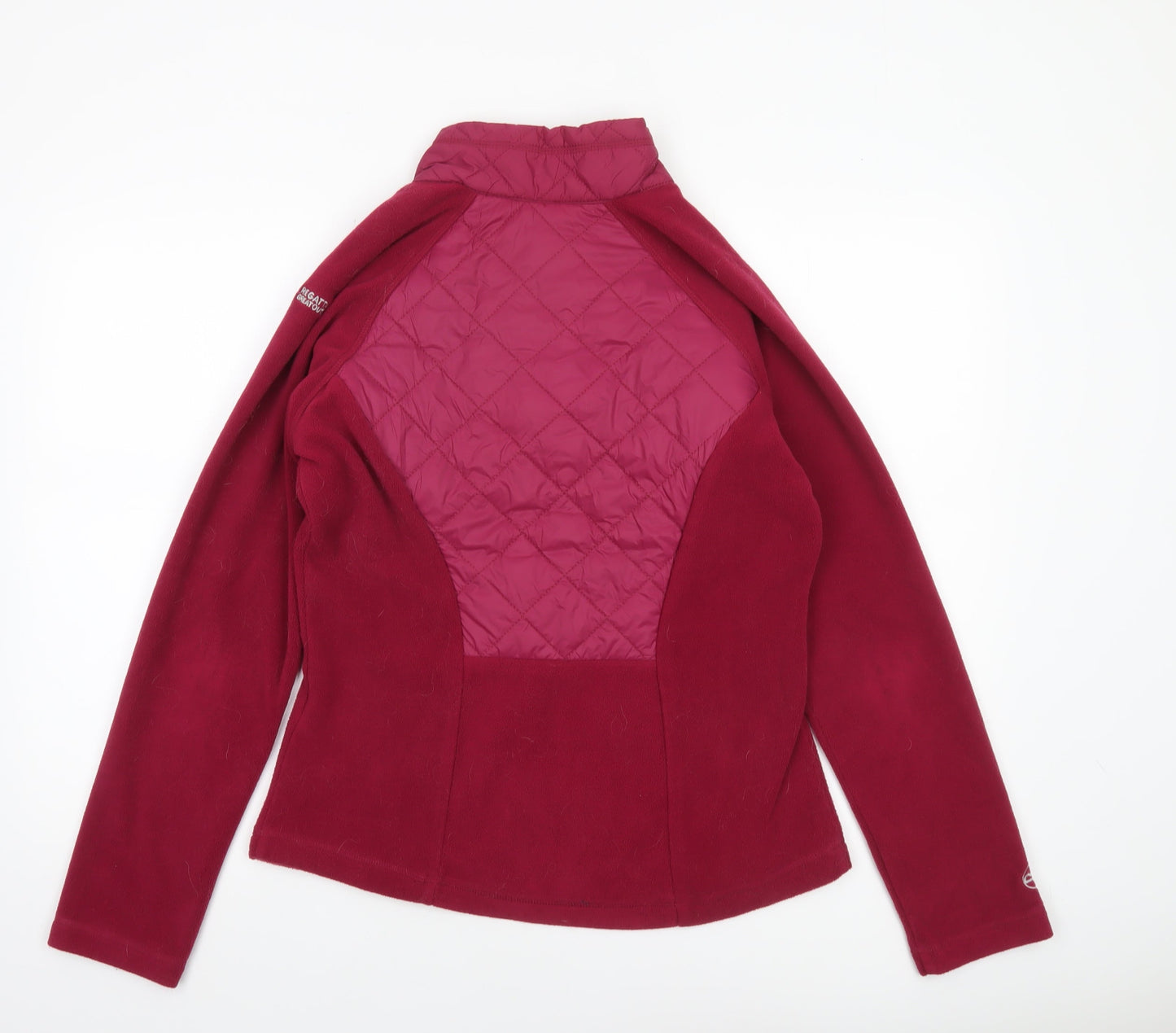 Regatta Women's Burgundy Quilted Fleece Jacket UK 12 Full Zip Outdoor