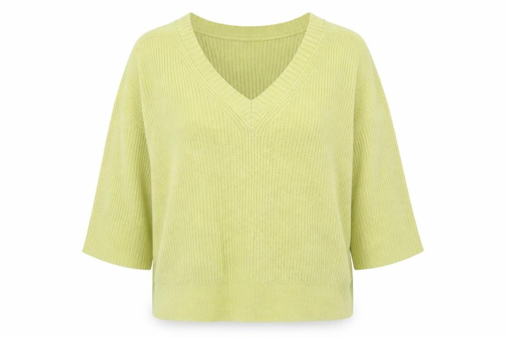 Next Women’s Green XL V-Neck Knit Relaxed Pullover Jumper