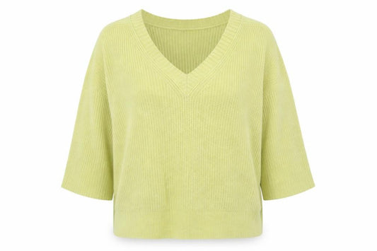 Next Women’s Green XL V-Neck Knit Relaxed Pullover Jumper