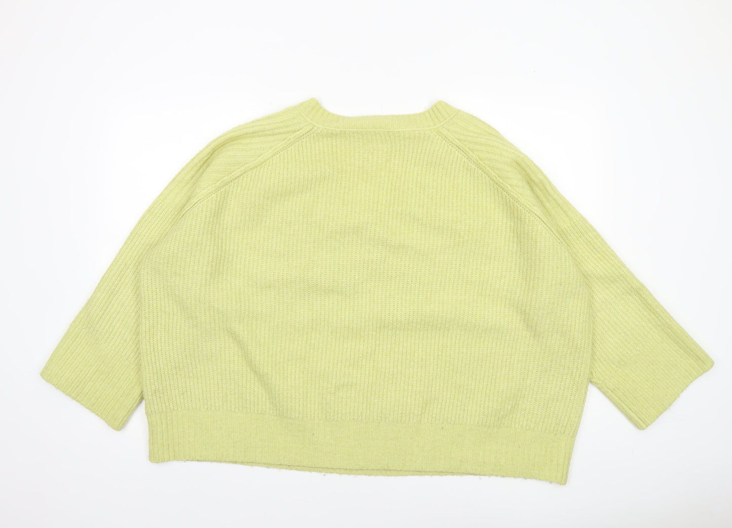 Next Women’s Green XL V-Neck Knit Relaxed Pullover Jumper