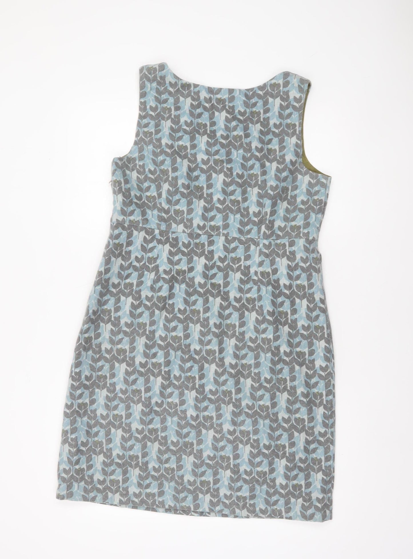 Seasalt Women's Blue Wool Blend Sleeveless Shift Dress Size 12