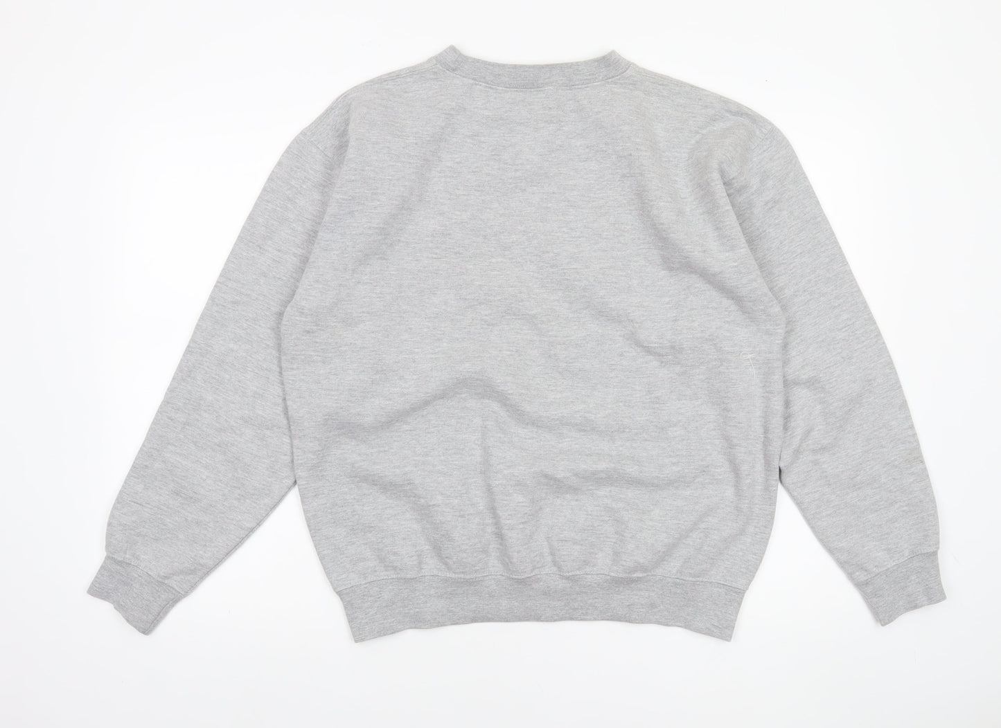 d&hclothinguk Men's Grey Meet The Vamps Graphic Pullover Sweatshirt L