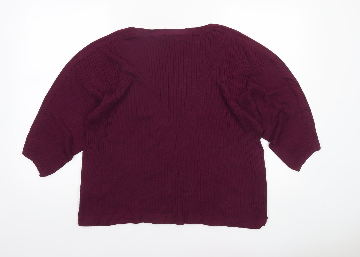 Marks and Spencer Women’s Purple XL Pullover Jumper with Button Accents