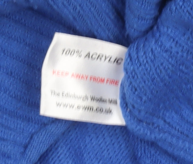 ISLE Women’s Blue Cable-Knit Mock Neck Jumper Size 22-24