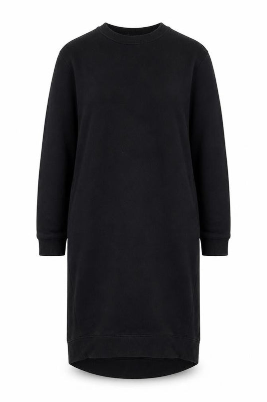 Zara Women's Black Cotton Long Sleeve T-Shirt Dress Size S