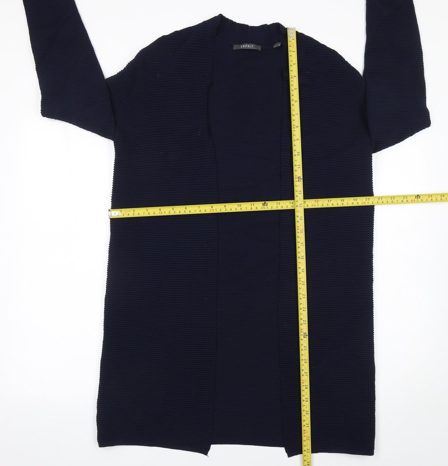 Esprit Women’s Navy Blue Open Front Long Sleeve Cardigan Size S