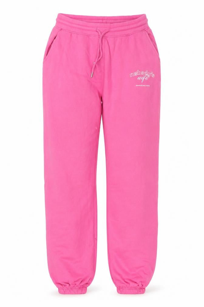 Noughts & Kisses Women's Pink Cotton Sweatpants L Casual