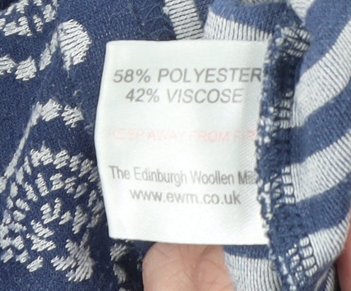 The Edinburgh Woollen Mill Womens Blue Geometric Tunic Blouse M