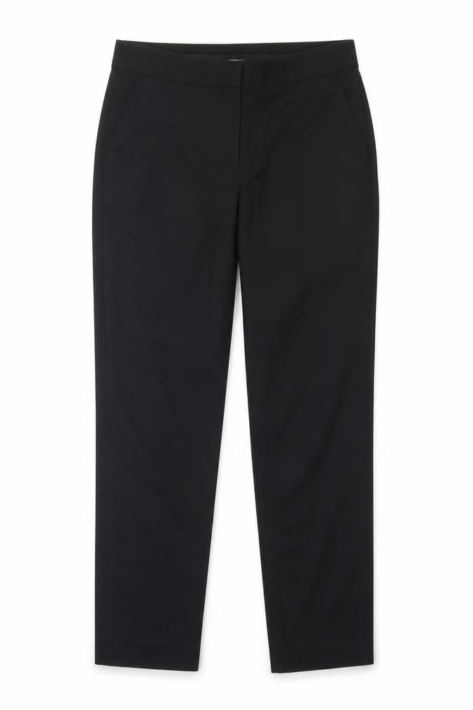 Witchery Women's Black Slim Fit Cotton Blend Stretch Trousers Size 10