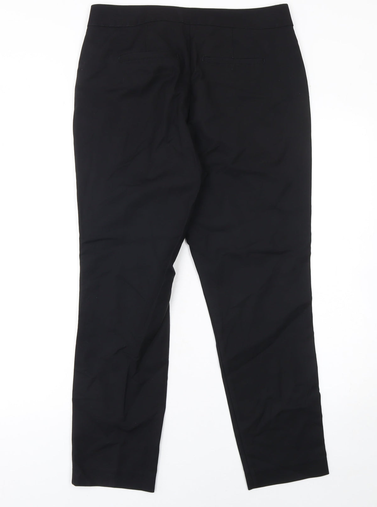 Witchery Women's Black Slim Fit Cotton Blend Stretch Trousers Size 10