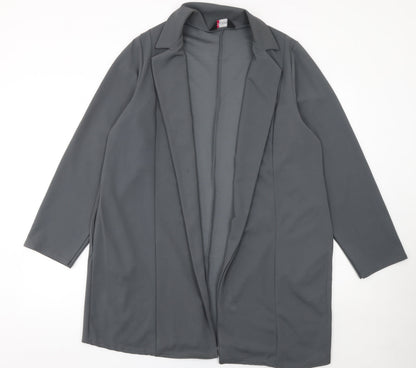 Yours Women Grey Size 18 Plus Lightweight Stretch Blazer Jacket