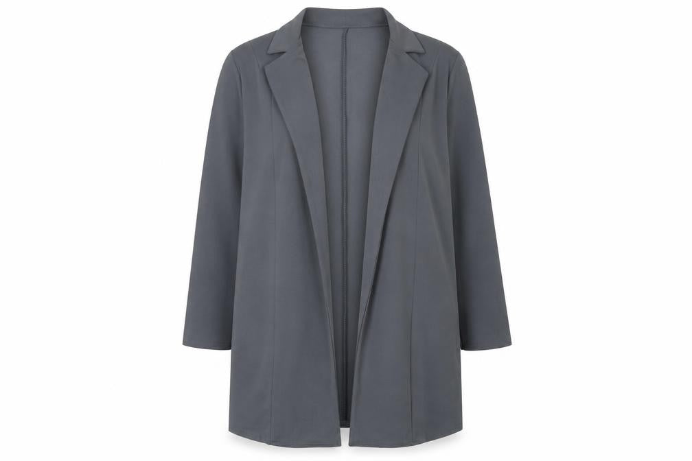 Yours Women Grey Size 18 Plus Lightweight Stretch Blazer Jacket