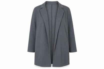 Yours Women Grey Size 18 Plus Lightweight Stretch Blazer Jacket
