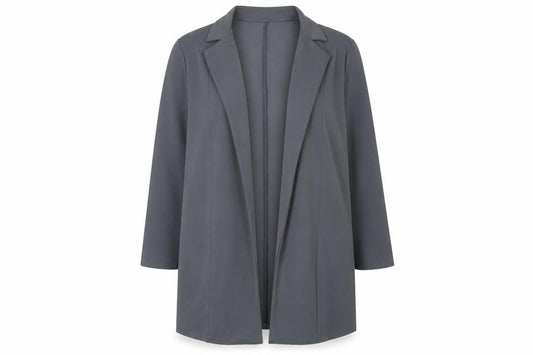 Yours Women Grey Size 18 Plus Lightweight Stretch Blazer Jacket
